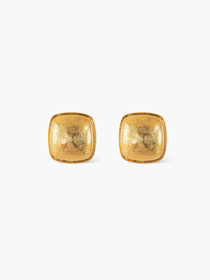 Pendientes Arte Minimalista Cuadrado Oro