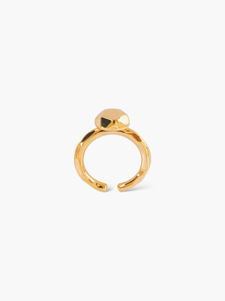 Polyhedral Rock Gold Ring