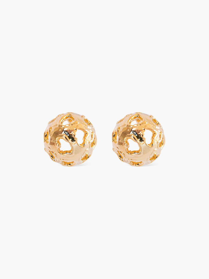 Round Ball Gold Earrings