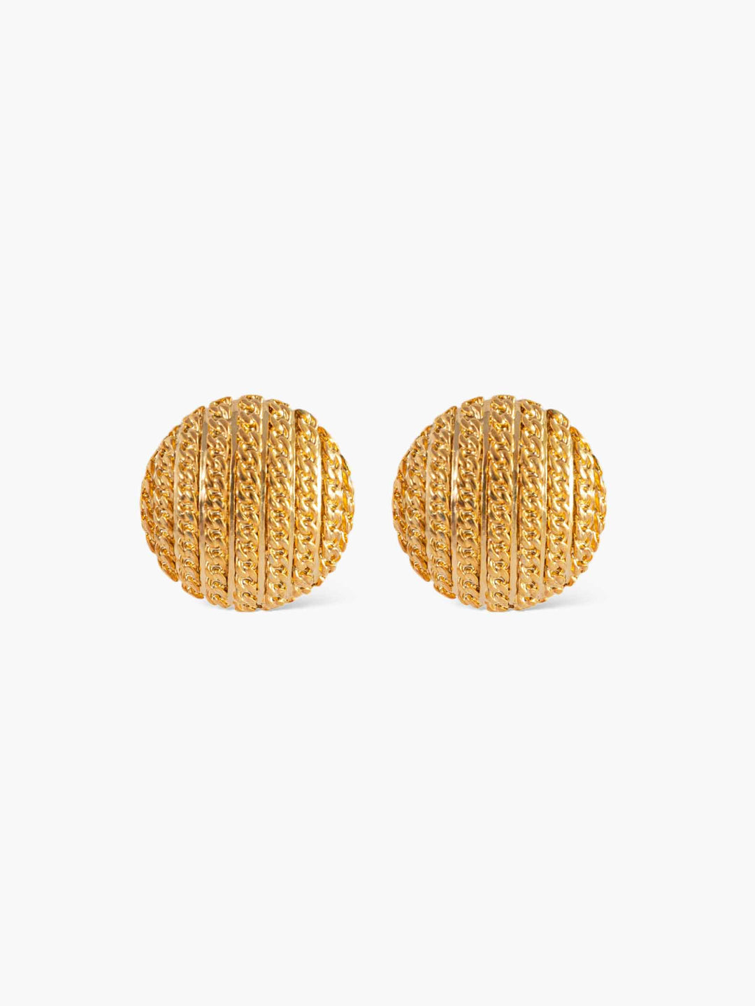 Round Repetition Gold Earrings