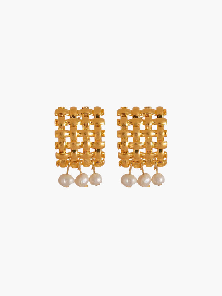 Braid Pearl Earrings