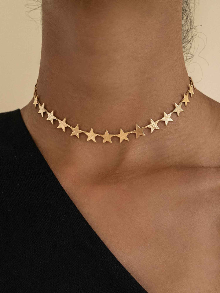 Shimmering Star Choker Necklace