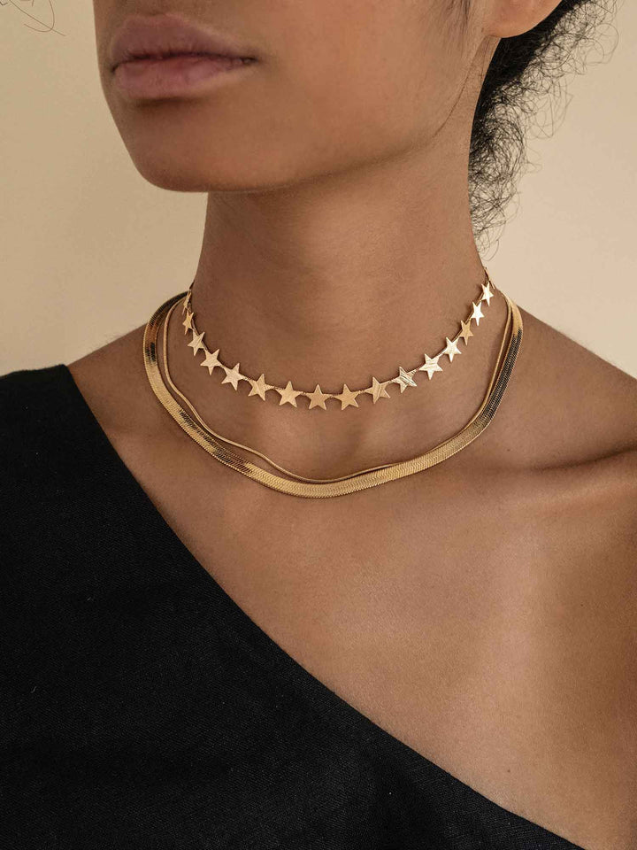 Shimmering Star Choker Necklace