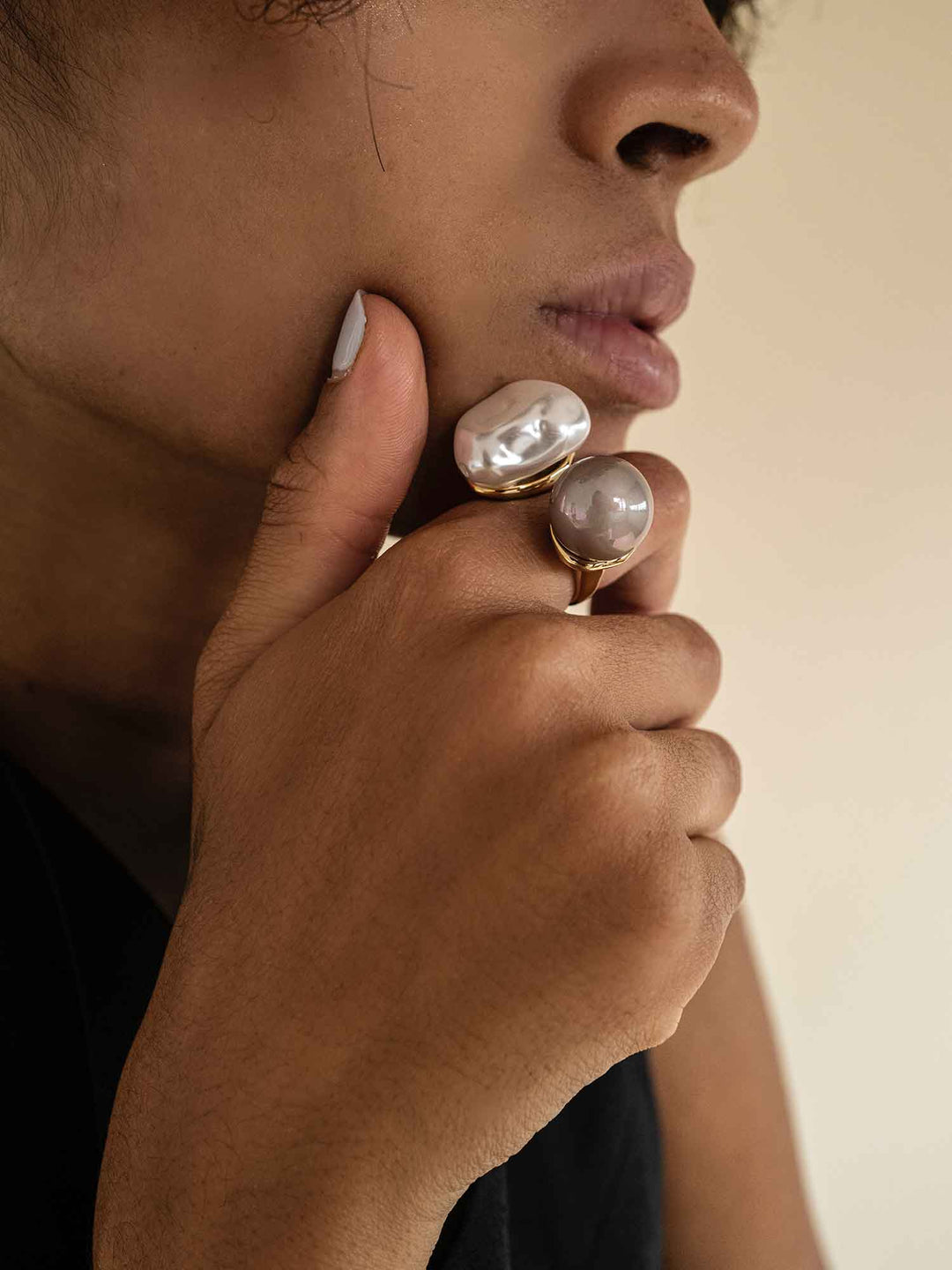 Theodora Irregular Pearl Ring