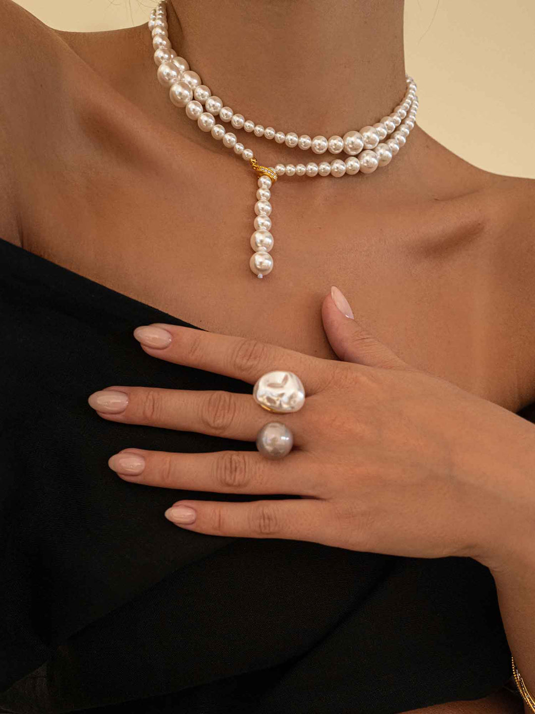 Theodora Irregular Pearl Ring