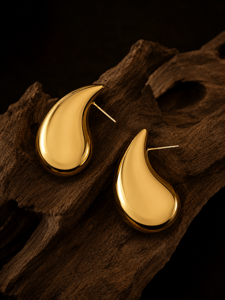 Pendientes de titanio grandes