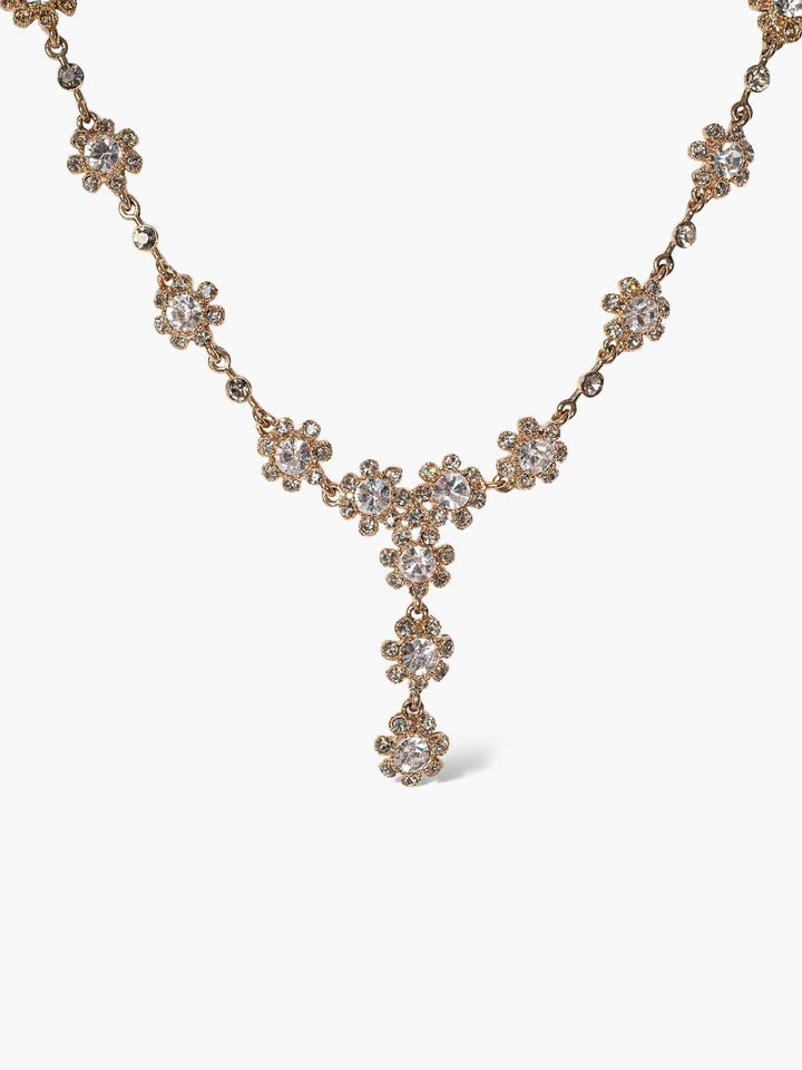 Viviana Crystal Flower Necklace