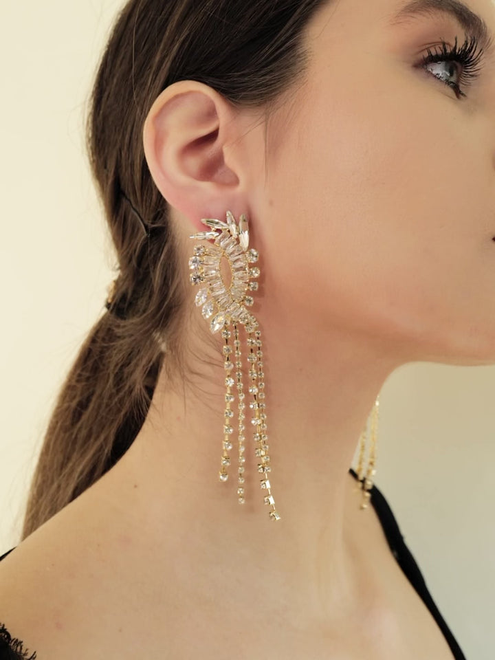 Angelica Cascading Crystal Earrings