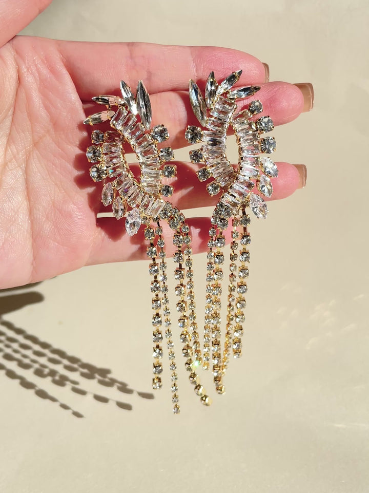 Angelica Cascading Crystal Earrings