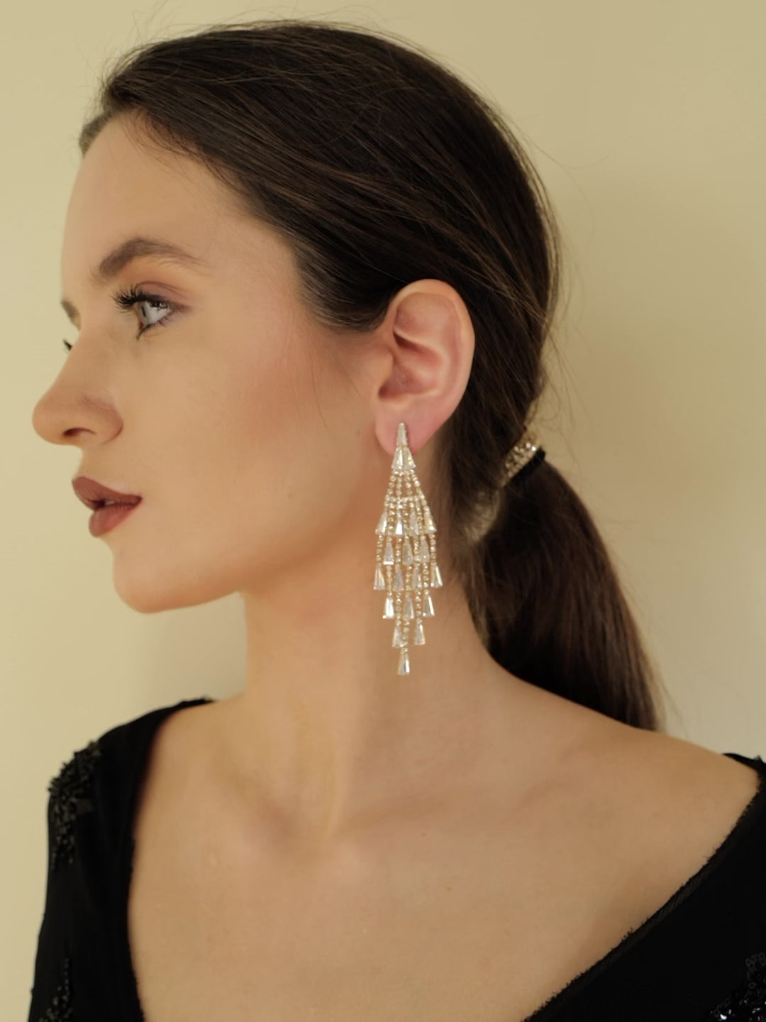 Czarina Crystal Waterfall Earrings