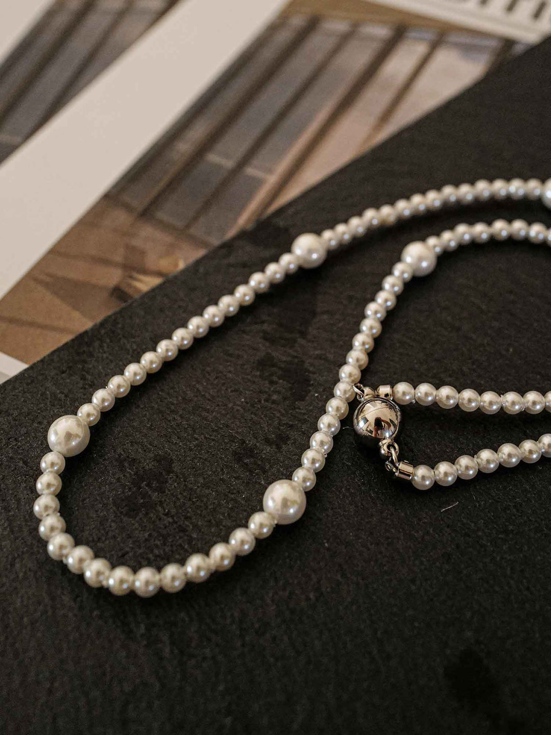 Magnetic Clasp Pearl Necklace