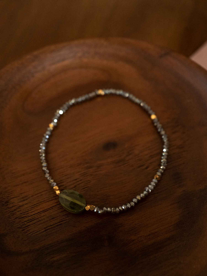 Pulsera Piedra Natural Gris Verde